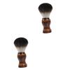 Angoily 2pcs Beard Brush for Men Styling Brush Smooth Handle Portable Skin-friendly Shaving Tool Nylon Material view 1