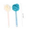 Angoily 2pcs Long Handle Bath Back Brush Soft Bristle Shower Scrubber for Body Exfoliation Back Cleaning Tool for Home Bathroom Blue Beige view 3