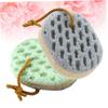 Angoily 4pcs Skin-Friendly Bath Sponge Shower Scrubber Handle Exfoliating Sponges for Bathroom Natural Material for Long Use view 3