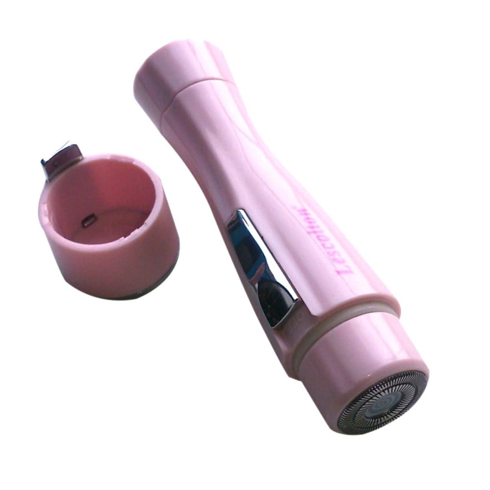 Angoily Lady Electric Epilator for Women Smooth Hair Removal Trimmer Battery Powered Ergonomic Grip Pink Mini Hair Removal Device for Full Body Personal Care