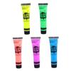 Angoily 5pcs Fluorescent Face Paint Uv Reactive Neon Body Paint for Parties Safe for Skin Vivid Colors for Creative Makeup and Festivals view 1
