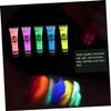 Angoily 5pcs Fluorescent Face Paint Uv Reactive Neon Body Paint for Parties Safe for Skin Vivid Colors for Creative Makeup and Festivals view 2