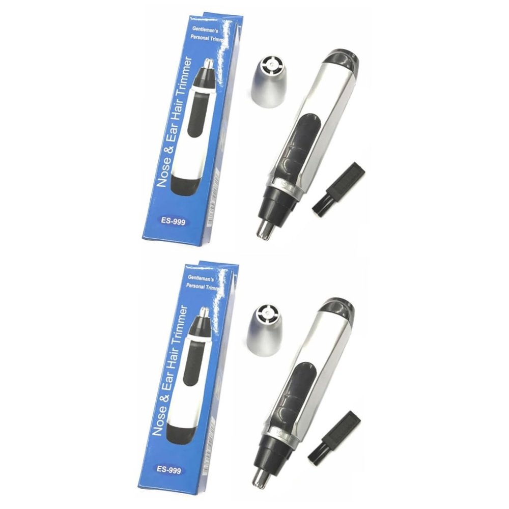 Angoily 2pcs Man's Electric Nose Hair Removal Gentleman's Nasal Hair Trimmer Easy to Trim Precision Design Travel-Friendly
