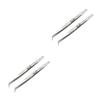 Angoily 4 Pcs Thickened Pointed Tweezers Kit Steel Tweezers Set for Manicure Jewelry and Machine Repair view 1