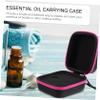 DOITOOL 2pcs Essential Oil Storage Case Bottles Rolling Bottle Organizer for Travel Lightweight and Compact Design Rose Red Essential Oil Carrying Bag view 4
