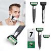 Durable And Easy To Clean Metal Shaving Set With 7 Layers Replaceable Heads Thanksgiving Gift Suitable For Male Grooming Needs view 2