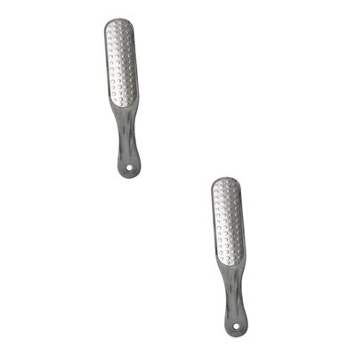 NOLITOY 2pcs Stainless Steel Foot Exfoliator Tool for Smooth Skin Dual-Sided Dead Skin Remover Pedicure Accessory Grey for Care