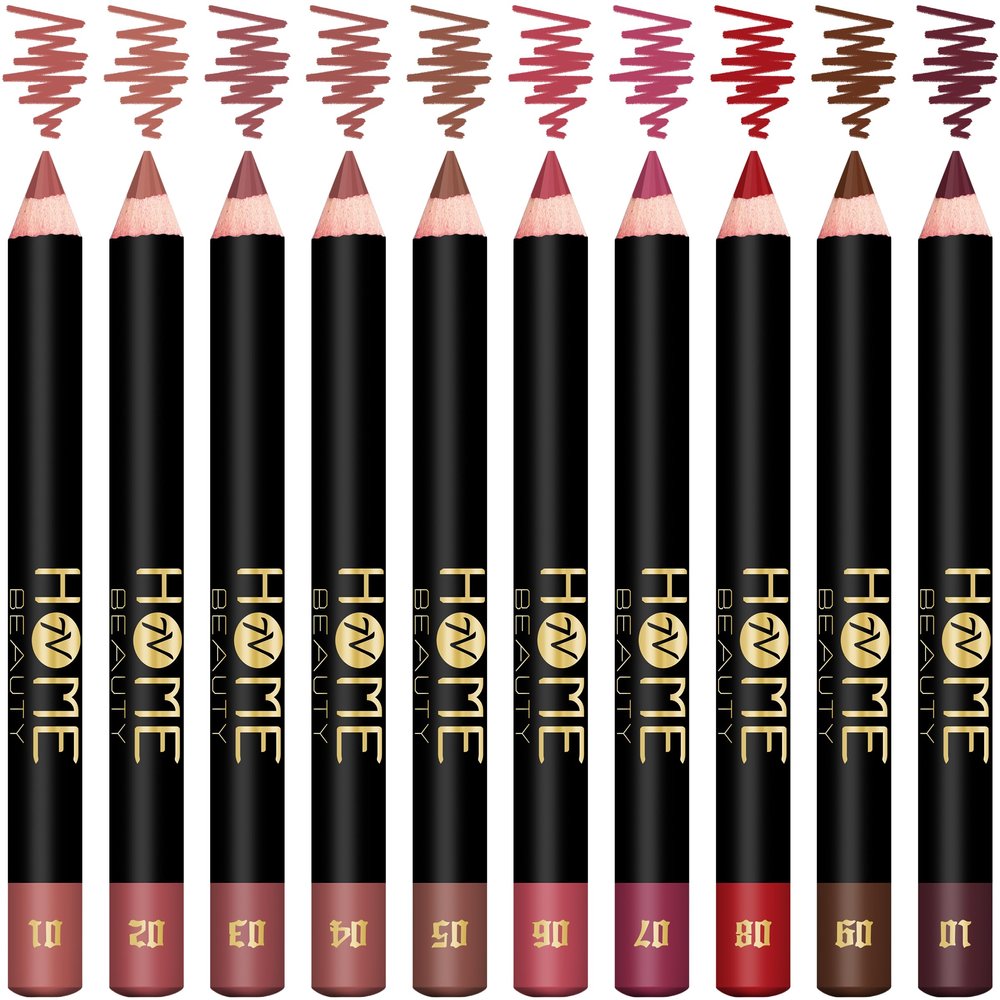 7V HOME BEAUTY Matte Lip Crayon Set, 10PCS Lip Liner High Pigment Long Lasting Lipstick Pencil (SET A, 10 Count (Pack of 1))