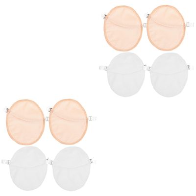 WRITWAA 4pairs Underarm Shoulder Straps and Breathable for Women Washable Armpit Protectors Skin Tone Prevents Discomfort and Embarrassment