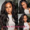Headband Wig 14-40 Inch Kinky Straight Lace Closure Wigs for Black Women, Natural Color Indian Hair Transparent Lace 5x5 Glueless Closure Wig with Baby Hair Glueless Wigs ( Color : 5X5 closure wig 150 view 4
