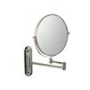 AMHIL Wall Mounted Makeup Mirror, 3X Magnification Round Shape Two-Sided 360 Swivel Adjustable Height Extendable Bathroom Cosmetic Vanity Mirror Chrome Finish view 1