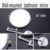 AMHIL Wall Mounted Makeup Mirror - 10X Magnification 8'' Two-Sided 360 Swivel Extended to 17 Inches Bathroom Mirror Chrome,Chrome view 4
