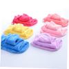 Angoily 2sets Coral Bathing Cap Hair Towel Wrap Quick Dry Hair Cap Hair Drying Towels for Women Water Absorption Easy Wash 3pcs*2 view 2