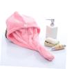 Angoily 2sets Coral Bathing Cap Hair Towel Wrap Quick Dry Hair Cap Hair Drying Towels for Women Water Absorption Easy Wash 3pcs*2 view 3