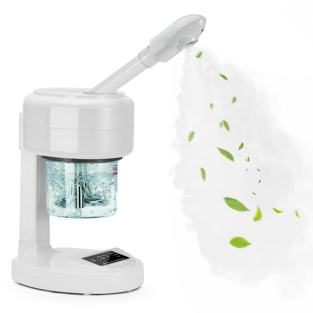 JOSTZHXIN Facial Steamer Nano Ionic Face Steamer with Extendable Arm,Portable Facial Steamer 360Rotating Nozzle Esthetician Steamer for Personal Care at Home or Salon