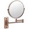 FJYDM Bathroom Shaving Mirror Wall Mounted 5X Magnification + Normal 8-Inch Double-Sided Round Vanity Mirror Swivel,Extendable and Chrome Finished view 1
