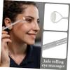 Beatifufu Jade Facial Tool Portable Jade Eye for Skin Care Relieves Eye Fatigue Compact Skin Types Easy to Use and Carry view 2