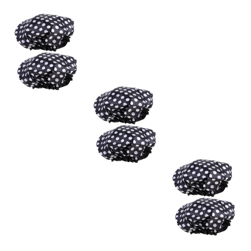 balacoo 6pcs Eva Shower Caps for Adults Hair for Bathing Salon Use and Care Comfortable and Convenient Bathing Accessories
