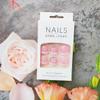 White French Tip Fake Toe Nails,Short Square Press on Toenails with Rhinestone Design Acrylic Toe Nails White Toenail Tips Glossy Glue on Toenails for Women Girls Manicure Nail Decorations 24Pcs view 3