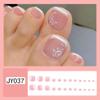 White Rose Press on Toenails CEWEWP French Tips Fake Toe Nails Short Nude Square Toe Nail Press Ons Tips Floral Designs Full Cover Glue on Toenails Summer Acrylic False Toe Nails for Women 24Pcs view 2