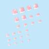 White Rose Press on Toenails CEWEWP French Tips Fake Toe Nails Short Nude Square Toe Nail Press Ons Tips Floral Designs Full Cover Glue on Toenails Summer Acrylic False Toe Nails for Women 24Pcs view 4