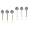 balacoo 6pcs Bath Sponges for Shower Long Handle Brush Exfoliating Washcloth Bath Flower Towels Grey view 1