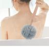 balacoo 6pcs Bath Sponges for Shower Long Handle Brush Exfoliating Washcloth Bath Flower Towels Grey view 2