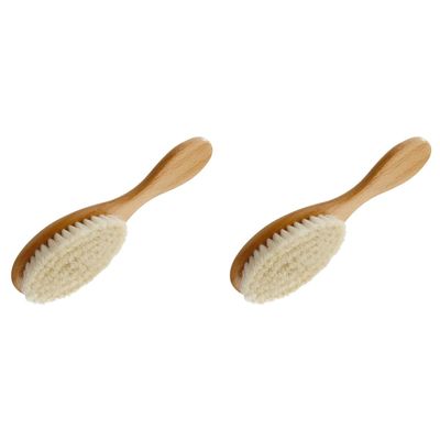 balacoo 2pcs Versatile Bath Shower Brush Hair Cleaning Brush Wool Body Shampoo Comb Hairdressing