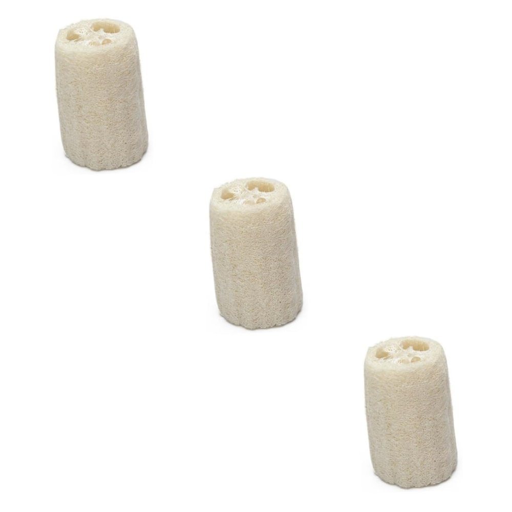 balacoo 3pcs Portable Natural Loofah Shower Sponge Scrubber Exfoliating Scrubber for Smooth Skin for Bathing and Household Cleaning Stimulates Circulation