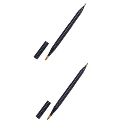 balacoo 2pcs Dicephalous Lip Applicator Brush Kit Lipstick Gloss Applicators Makeup Tool Kit for Lips