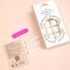 CEWEWP White Press on Toenails Square Fake Toenails Gloss Glue on Toenails Full Cover Solid Color Acrylic Toenails Cute Short False Toenails Summer Beach Artificial Toenails for Women and Girls view 4