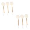 balacoo 6pcs Handle Bath for Massage Back Wooden Bath Brushes Soft Bristles Shower Exfoliating Towels White for view 1