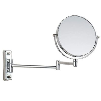 FJYDM Makeup Mirror 360 Rotating Metal Wall-Mounted 7-inch Mirror Double-Sided Magnification 3X Folding HD Vanity Mirror