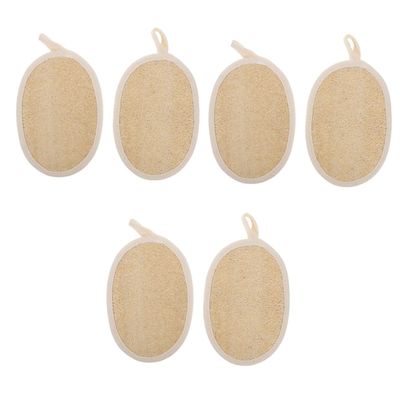 balacoo 6pcs Back Loofah Scrubbers for Bathing Exfoliating Body Towels Soft Rough Texture Deep Cleaning for Smooth Skin Easy to Use Shower Bath Natural Trim