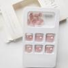 24 Pcs CEWEWP French Press on Toenails for Women Short Toe False Nails Full Cover Toe nail Press ons Fashion Nails Love Heart Fake toenails Acrylic Design Stick on Toenails view 3