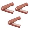 balacoo 3pcs Portable Folding Beard Comb Premium Sandalwood Hair Comb for Home Use Multi-functional Grooming Tool for Men Space-saving Accessory for Travel and Everyday Styling view 1