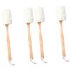 balacoo 4pcs Natural Exfoliating Loofah Shower Brush Wooden Handle Bath Scrubber for Smooth Skin Gentle Exfoliation Easy to Material for Oily Dry Skin view 1