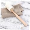 balacoo 4pcs Natural Exfoliating Loofah Shower Brush Wooden Handle Bath Scrubber for Smooth Skin Gentle Exfoliation Easy to Material for Oily Dry Skin view 2