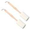 balacoo 4pcs Natural Exfoliating Loofah Shower Brush Wooden Handle Bath Scrubber for Smooth Skin Gentle Exfoliation Easy to Material for Oily Dry Skin view 3