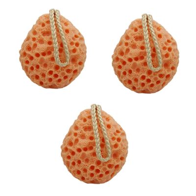 balacoo 3pcs Sponge Body Bath Exfoliator Orange Cleansing Puff for Face Body Hydrophilic Non Scrubber Promotes Skin Smoothness for Daily Use