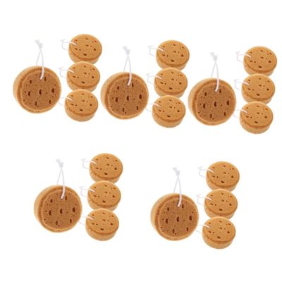 Balacoo 20 Pcs Round Bath Sponge Clean Body Lotion Bathing Exfoliator Brush Bath Sponge for Kids Body Wash Kid Body Wash Mens Body Soap Man Bath Brush Honeycomb, Coffee
