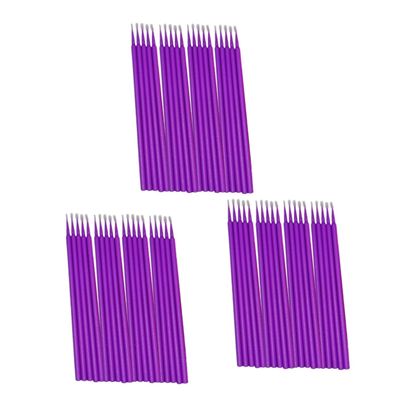 Balacoo 3sets Micro Applicator Brush Eyelash Extension Cotton Swabs Clean Sanitary Salon Home Use Dark 100pcs*3