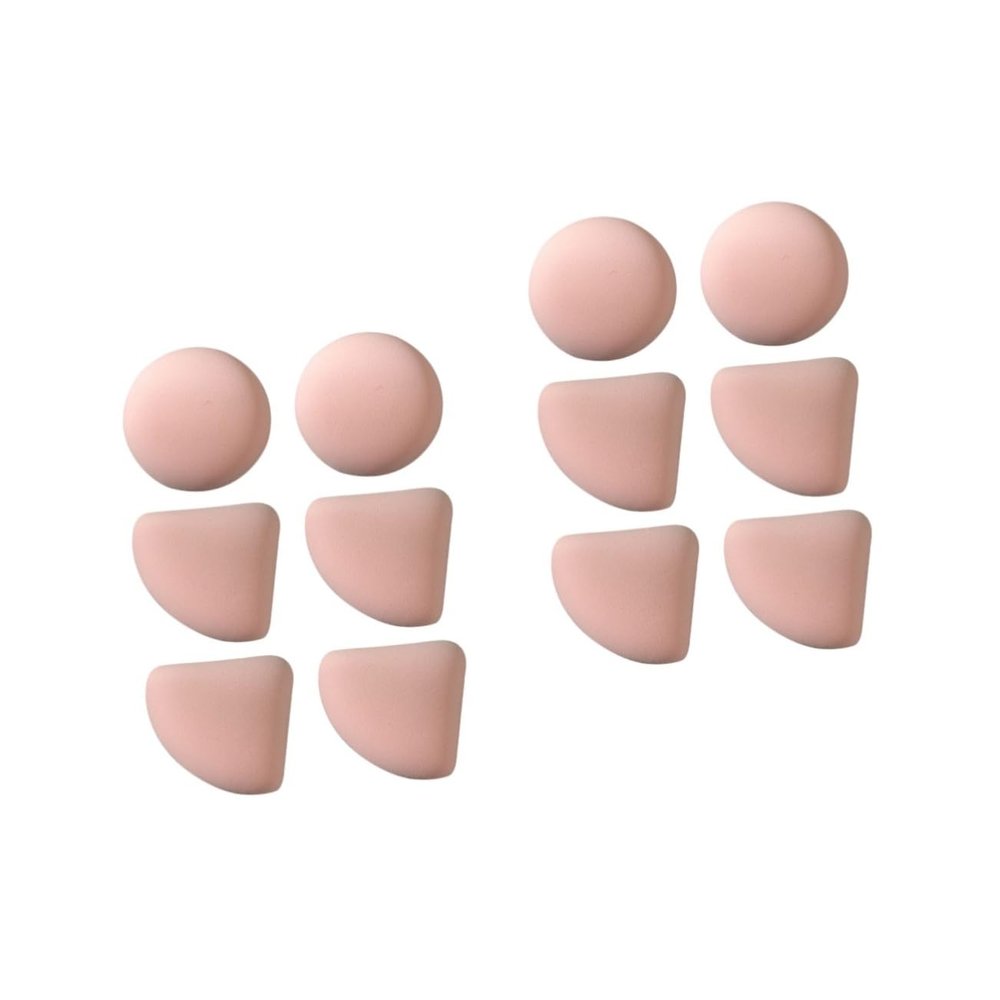 balacoo 12pcs Dual-use Supple Powder Puff Soft Makeup Pads for Wet and Dry Application Portable Face Powder Tool Includes and for Even Coverage
