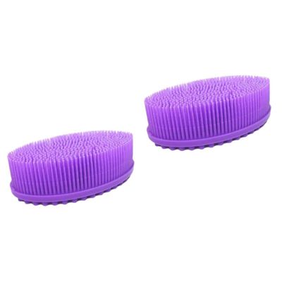 balacoo 2pcs Silicone Shower Brush Curly Hair Brush Exfoliating Body Scrub Massaging Bath Body Massager