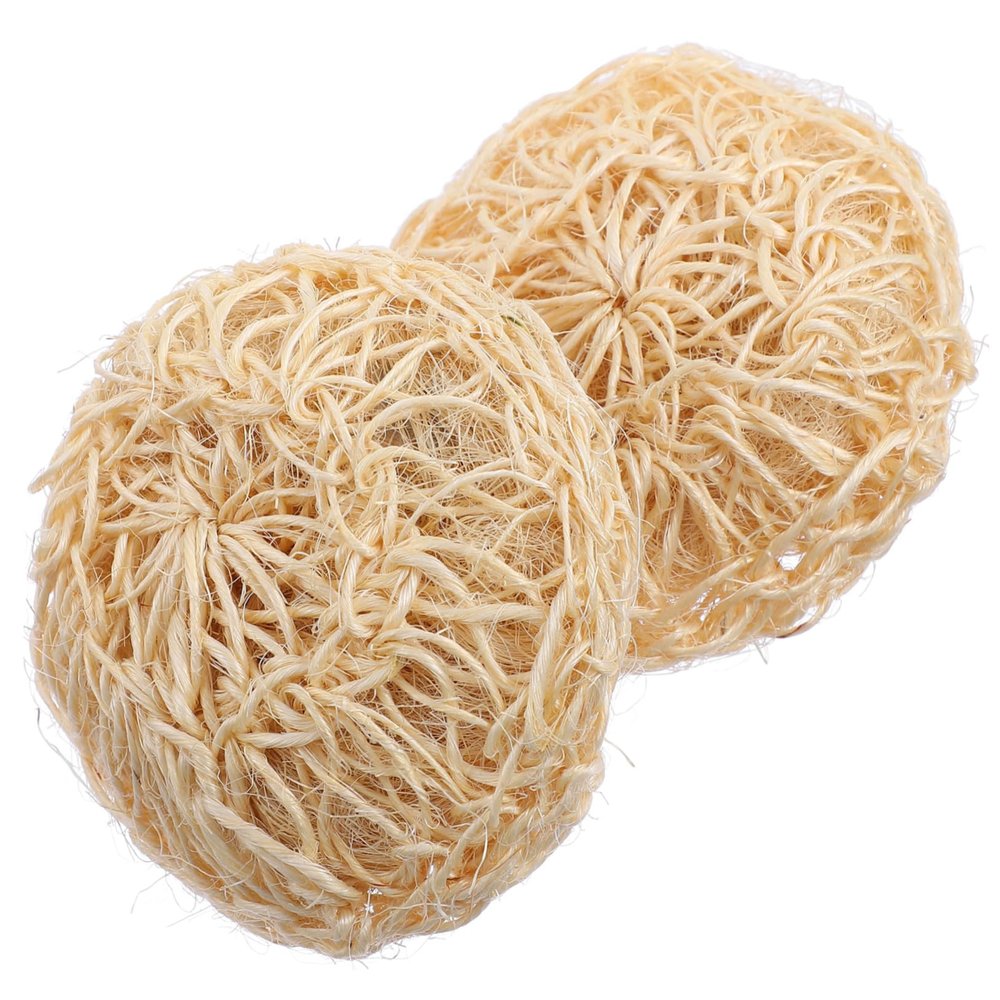 Angoily 6pcs Body Scrubbers for Shower Sisal Shower Balls Reinforced Edges Skin Scrubber