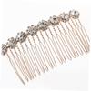 DOITOOL 4pcs Floral Hair Comb Bang Insert Rhinestone Headband for Women Accessories Rose Gold view 4