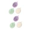 Angoily 6pcs Solid Bath Exfoliating Balls Soft Loofah Bubble Maker for Gentle Cleansing Purple Yellow for Shower Relaxation view 1