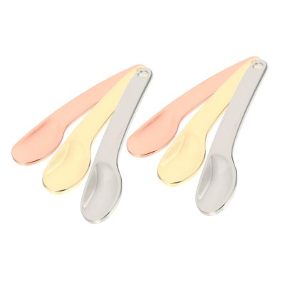 Angoily 12pcs Mini Makeup Spatula Reusable Beauty Scoops for Cream and Lotion Application Lightweight Facial Tools Gold Rose for Skincare Routine