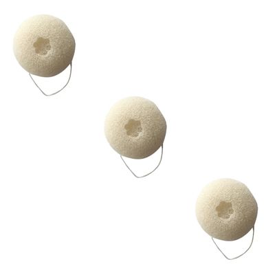 Angoily 3pcs Deep Clean Face Bamboo Facial Sponge Gentle Exfoliator for Pore Cleaning Skin Brightening