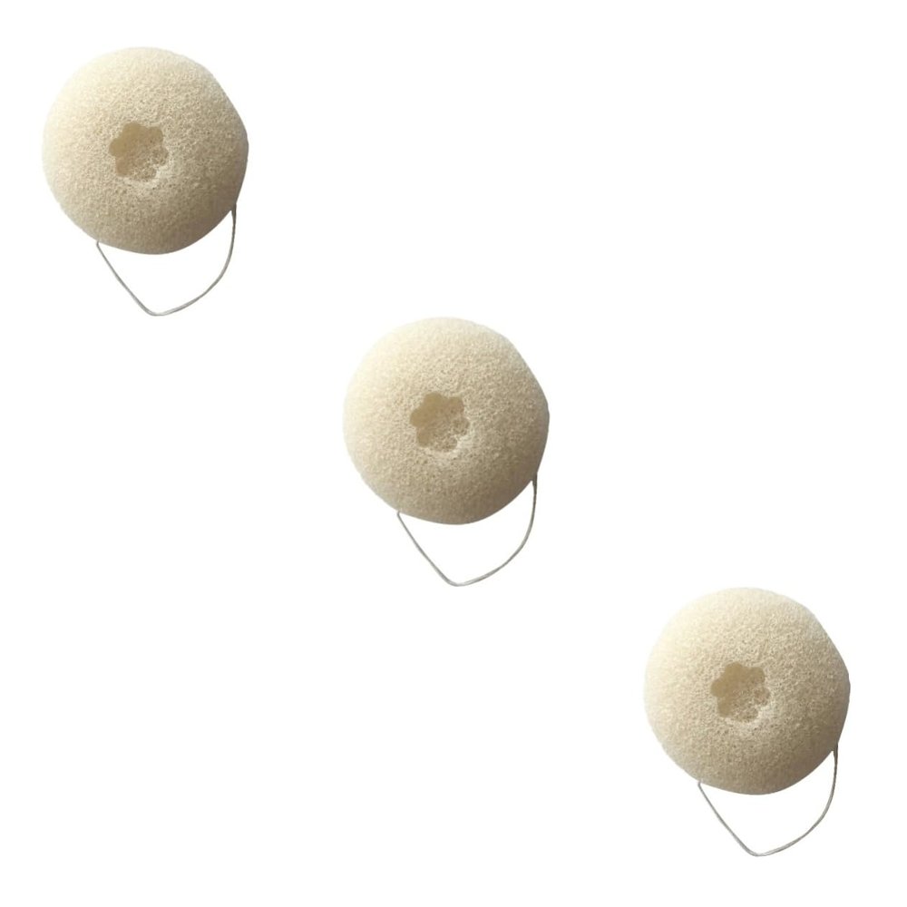 Angoily 3pcs Deep Clean Face Bamboo Facial Sponge Gentle Exfoliator for Pore Cleaning Skin Brightening